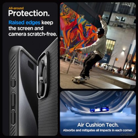 SPIGEN LIQUID AIR IPHONE 15 PRO MATTE BLACK