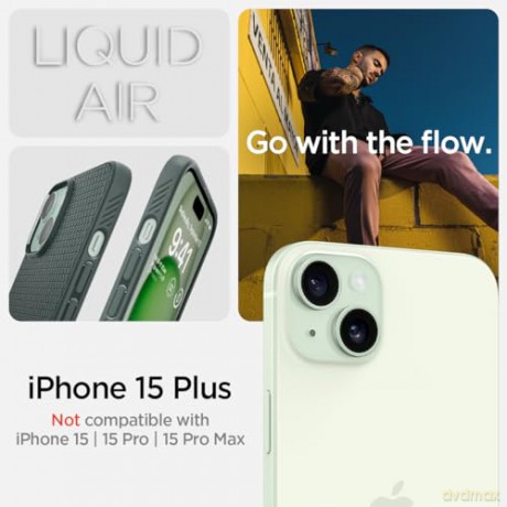 Spigen Liquid Air, abyss green - iPhone 15 Plus