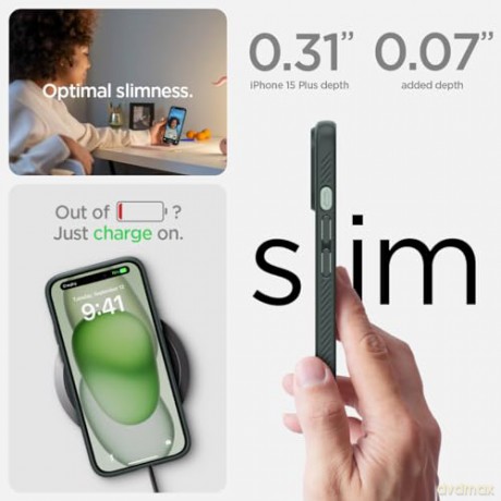 Spigen Liquid Air, abyss green - iPhone 15 Plus
