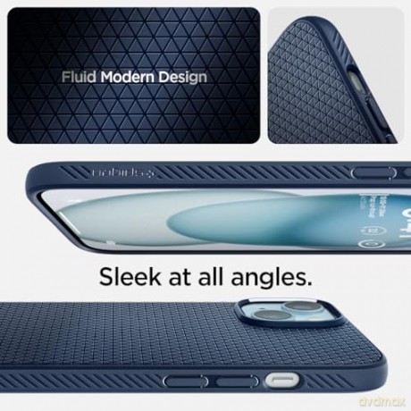 Spigen Liquid Air, navy blue - iPhone 15 Plus