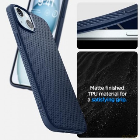 Spigen Liquid Air, navy blue - iPhone 15 Plus