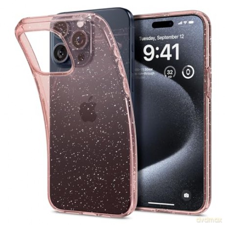 Spigen Liquid Crystal Glitter, rose quartz - iPhone 15 Pro