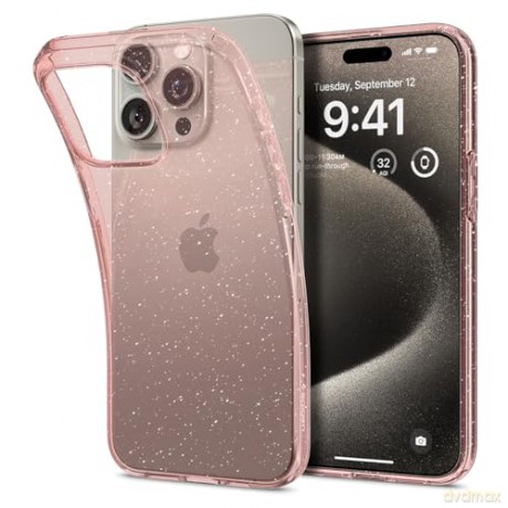 Spigen Liquid Crystal Glitter, rose quartz - iPhone 15 Pro Max