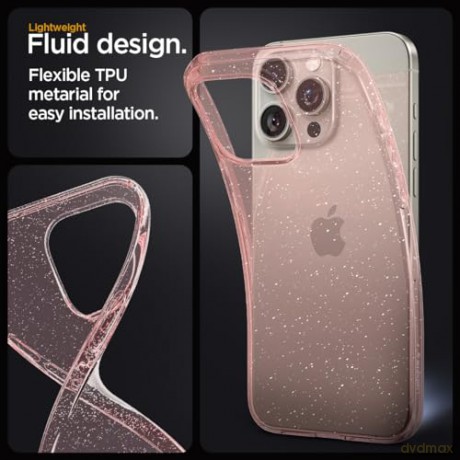 Spigen Liquid Crystal Glitter, rose quartz - iPhone 15 Pro Max
