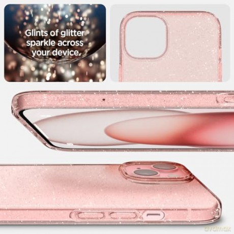 SPIGEN LIQUID CRYSTAL IPHONE 15 PLUS GLITTER CRYSTAL ROSE