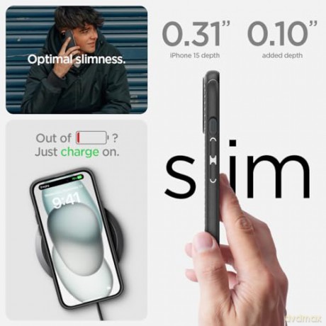SPIGEN MAG ARMOR MAGSAFE IPHONE 15 MATTE BLACK