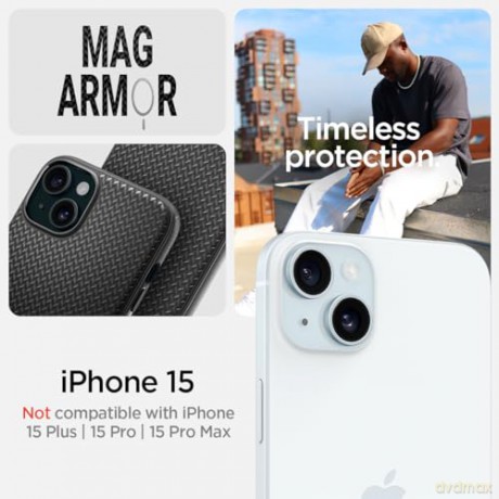 SPIGEN MAG ARMOR MAGSAFE IPHONE 15 MATTE BLACK