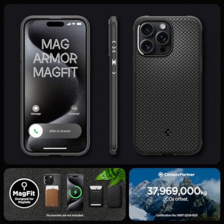 SPIGEN MAG ARMOR MAGSAFE IPHONE 15 PRO MATTE BLACK