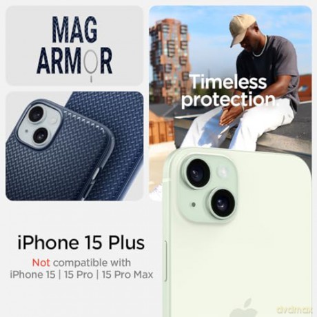 Spigen Mag Armor MagSafe, navy blue - iPhone 15 Plus