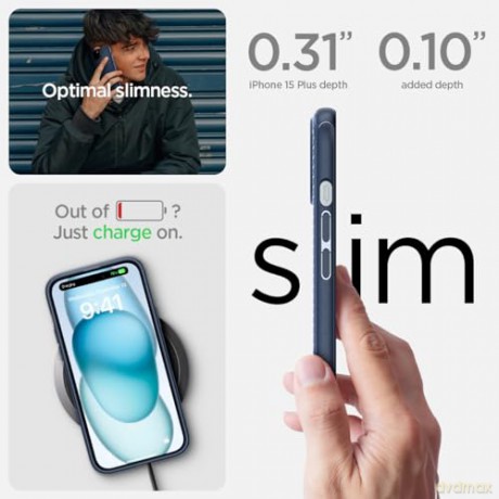 Spigen Mag Armor MagSafe, navy blue - iPhone 15 Plus