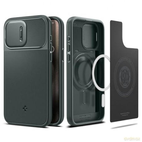 SPIGEN OPTIK ARMOR MAG MAGSAFE IPHONE 15 PRO ABYSS GREEN