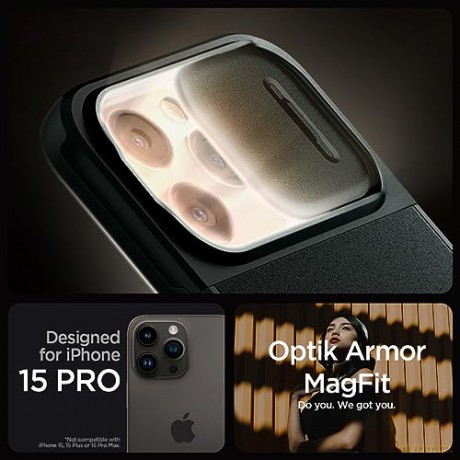 SPIGEN OPTIK ARMOR MAG MAGSAFE IPHONE 15 PRO ABYSS GREEN