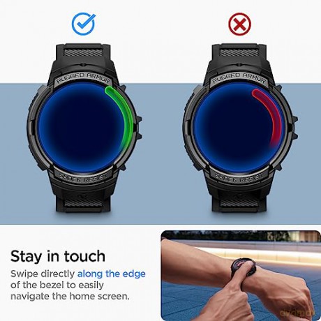 SPIGEN RUGGED ARMOR "PRO" GALAXY WATCH 6 (40 MM) BLACK