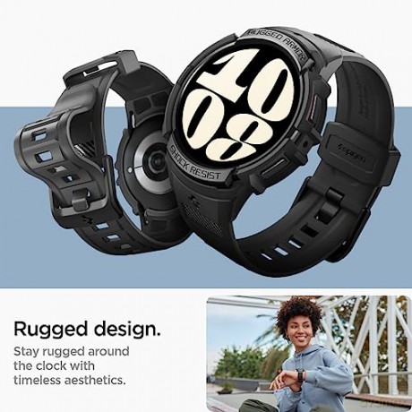 SPIGEN RUGGED ARMOR "PRO" GALAXY WATCH 6 (40 MM) BLACK