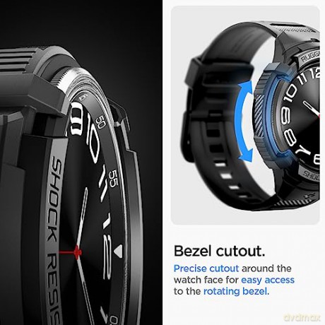 SPIGEN RUGGED ARMOR "PRO" GALAXY WATCH 6 CLASSIC (43 MM) BLACK