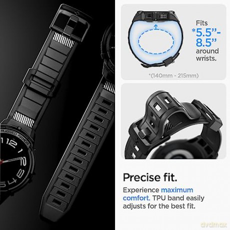 SPIGEN RUGGED ARMOR "PRO" GALAXY WATCH 6 CLASSIC (43 MM) BLACK