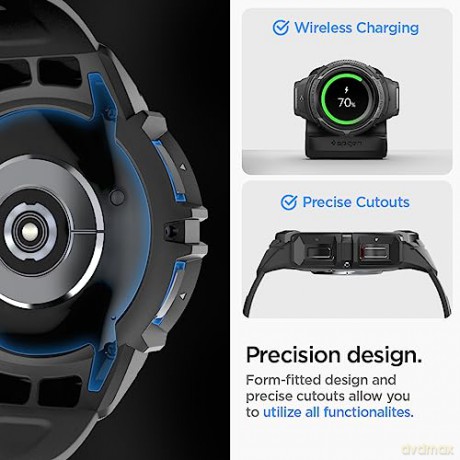 SPIGEN RUGGED ARMOR "PRO" GALAXY WATCH 6 CLASSIC (43 MM) BLACK