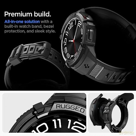 SPIGEN RUGGED ARMOR "PRO" GALAXY WATCH 6 CLASSIC (43 MM) BLACK