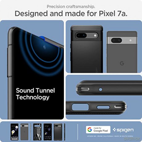 SPIGEN RUGGED ARMOR GOOGLE PIXEL 7A MATTE BLACK