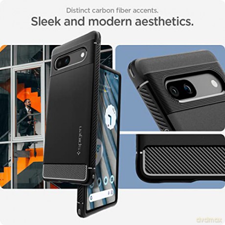 SPIGEN RUGGED ARMOR GOOGLE PIXEL 7A MATTE BLACK