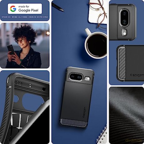 SPIGEN RUGGED ARMOR GOOGLE PIXEL 8 MATTE BLACK