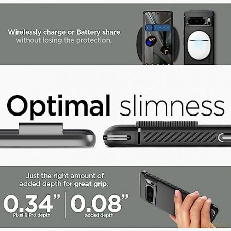 SPIGEN RUGGED ARMOR GOOGLE PIXEL 8 PRO MATTE BLACK