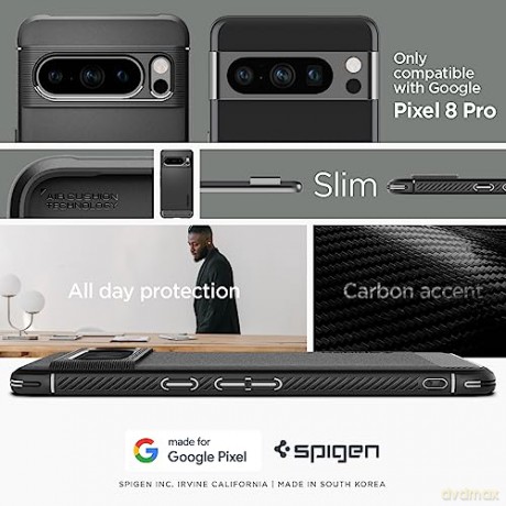 SPIGEN RUGGED ARMOR GOOGLE PIXEL 8 PRO MATTE BLACK