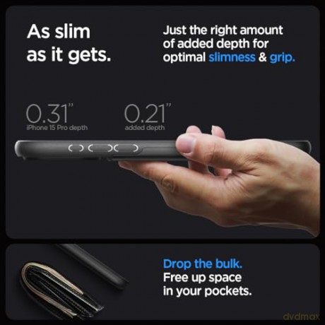 SPIGEN SLIM ARMOR CS IPHONE 15 PRO BLACK