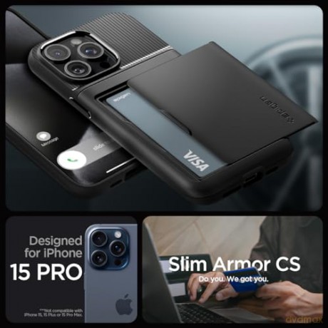 SPIGEN SLIM ARMOR CS IPHONE 15 PRO BLACK