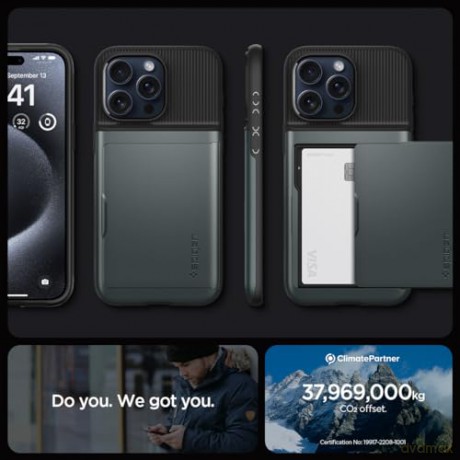 Spigen Slim Armor CS, abyss green - iPhone 15 Pro