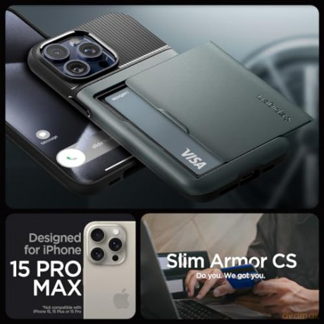 Spigen Slim Armor CS, abyss green - iPhone 15 Pro Max