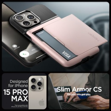 Spigen Slim Armor CS, rose gold - iPhone 15 Pro Max