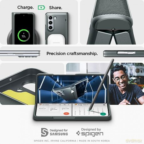 SPIGEN SLIM ARMOR PRO GALAXY Z FOLD 5 ABYSS GREEN