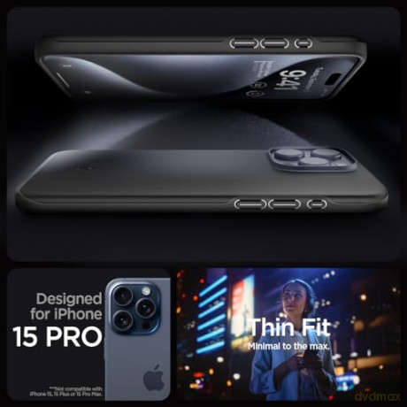 SPIGEN THIN FIT IPHONE 15 PRO BLACK