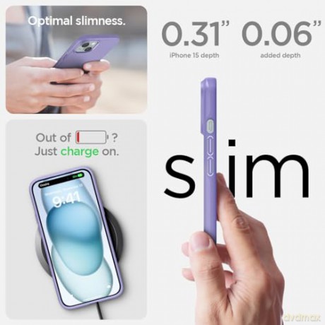 Spigen Thin Fit, iris purple - iPhone 15