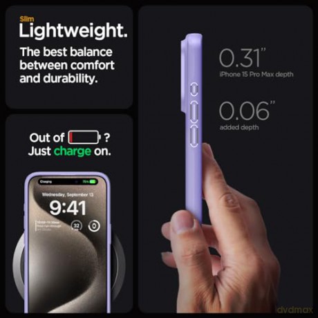 Spigen Thin Fit, iris purple - iPhone 15 Pro Max