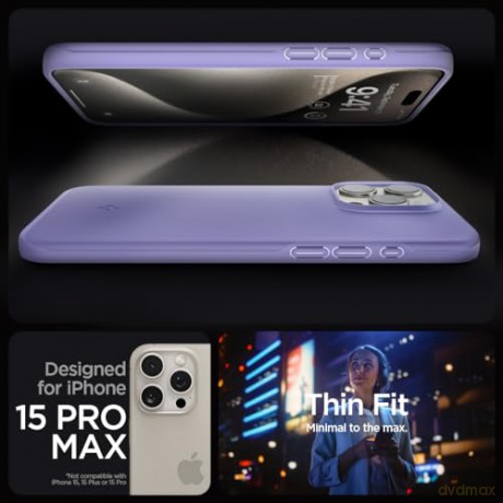 Spigen Thin Fit, iris purple - iPhone 15 Pro Max