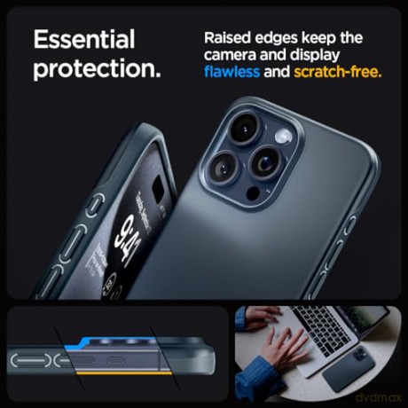 Spigen Thin Fit, metal slate - iPhone 15 Pro