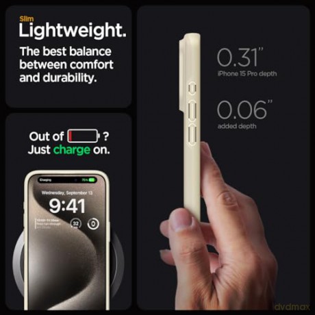 Spigen Thin Fit, mute beige - iPhone 15 Pro