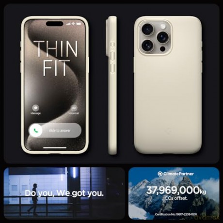 Spigen Thin Fit, mute beige - iPhone 15 Pro