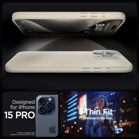 Spigen Thin Fit, mute beige - iPhone 15 Pro