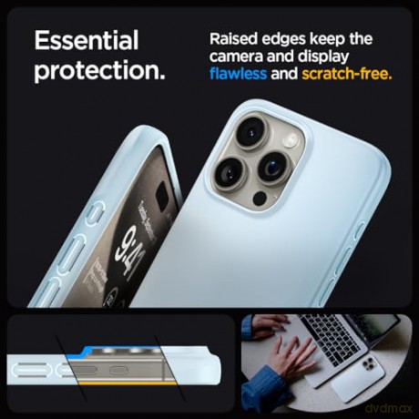 Spigen Thin Fit, mute blue - iPhone 15 Pro