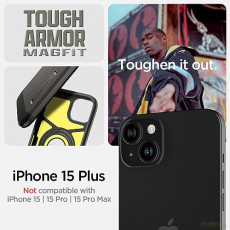 Spigen Tough Armor MagSafe, gunmetal - iPhone 15 Plus