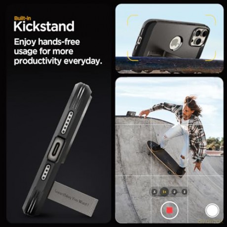 Spigen Tough Armor MagSafe, gunmetal - iPhone 15 Pro