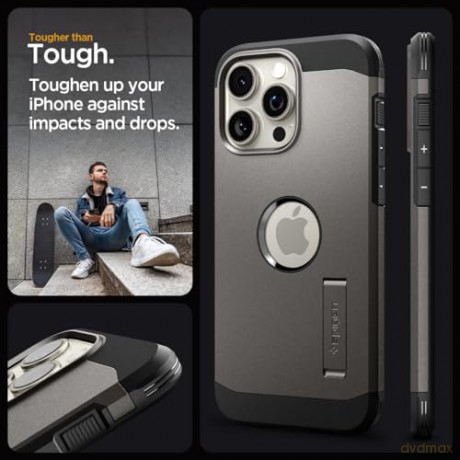 Spigen Tough Armor MagSafe, gunmetal - iPhone 15 Pro