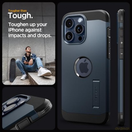 Spigen Tough Armor MagSafe, metal slate - iPhone 15 Pro