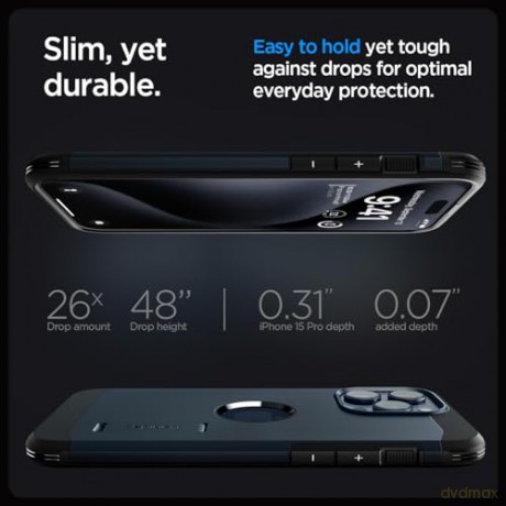 Spigen Tough Armor MagSafe, metal slate - iPhone 15 Pro