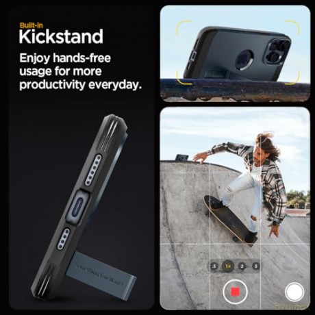 Spigen Tough Armor MagSafe, metal slate - iPhone 15 Pro