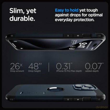 Spigen Tough Armor MagSafe, metal slate - iPhone 15 Pro Max