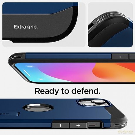 Spigen Tough Armor MagSafe, navy blue - iPhone 15 Plus